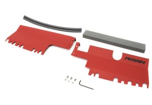 Subaru WRX STI Radiator Shroud - Perrin Performance - Without OEM Intake Scoop - Red - `15-`21 Subaru WRX STI Radiator Shroud - Perrin Performance - Without OEM Intake Scoop - Red - `15-`21